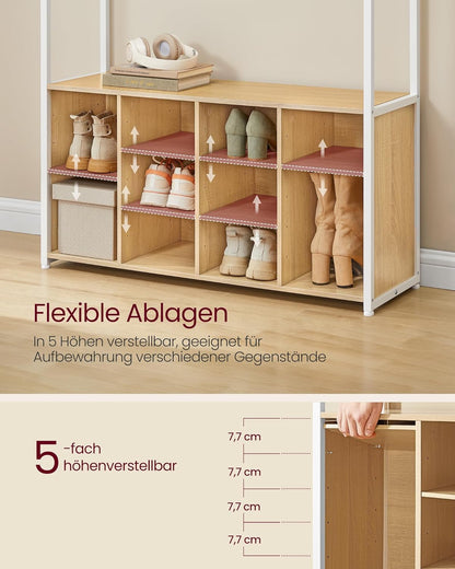 Έπιπλο Εισόδου Βάση για Παλτό Κρεμάστρα Ρούχων Καλόγερος Ντουλάπα Παπουτσοθήκη για διάδρομο HS-R432YA01