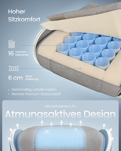 Καρέκλες Γραφείου Καρέκλα Υπολογιστή Gaming με Προσκέφαλο και Υποπόδιο Γκρί  OB-G079G01