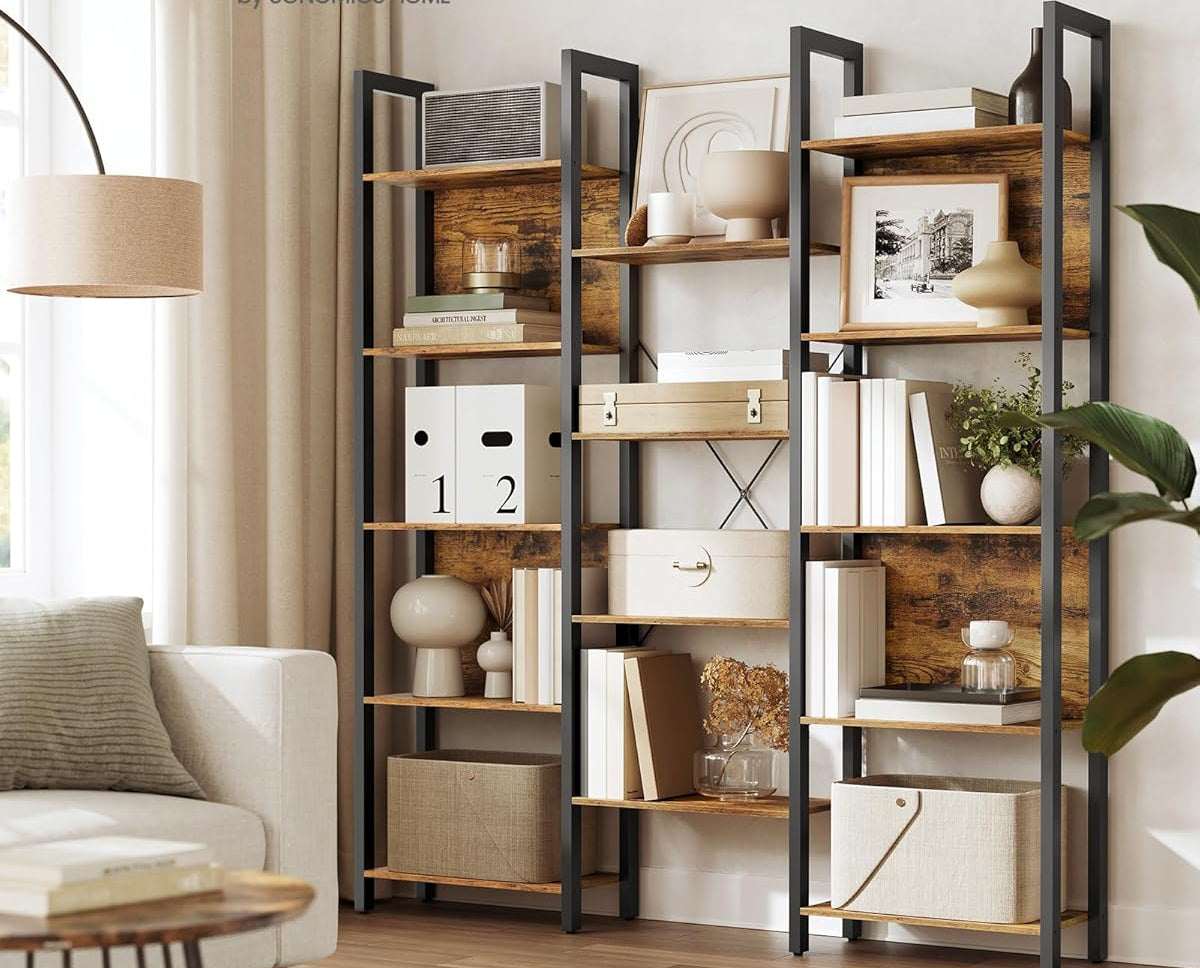 Μεγάλη Βιβλιοθήκη Ράφι για Σαλόνι Γραφείο 166x128x24 εκ  LL-S157K01