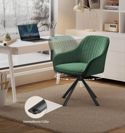 Καρέκλα Γραφείου Καρέκλες Τραπεζαρίας Εργονομική Περιστρεφόμενη Βελούδο Μπουντουάρ  KD-C161K01