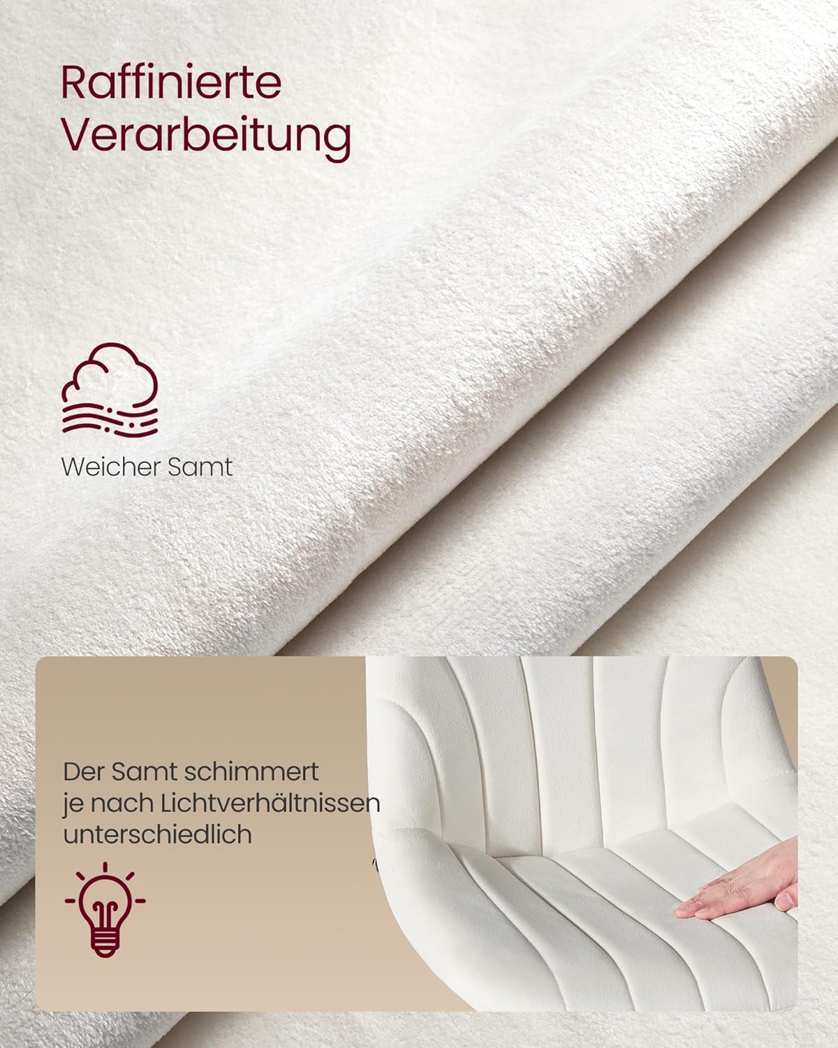 Σκαμπό για Πάσο Κουζίνας Σετ 2 τμχ Ρυθμιζόμενο Ύψος 60-80 εκ με Μεγάλη Σταθερή Βάση Κρεμ LJ-B161WD01