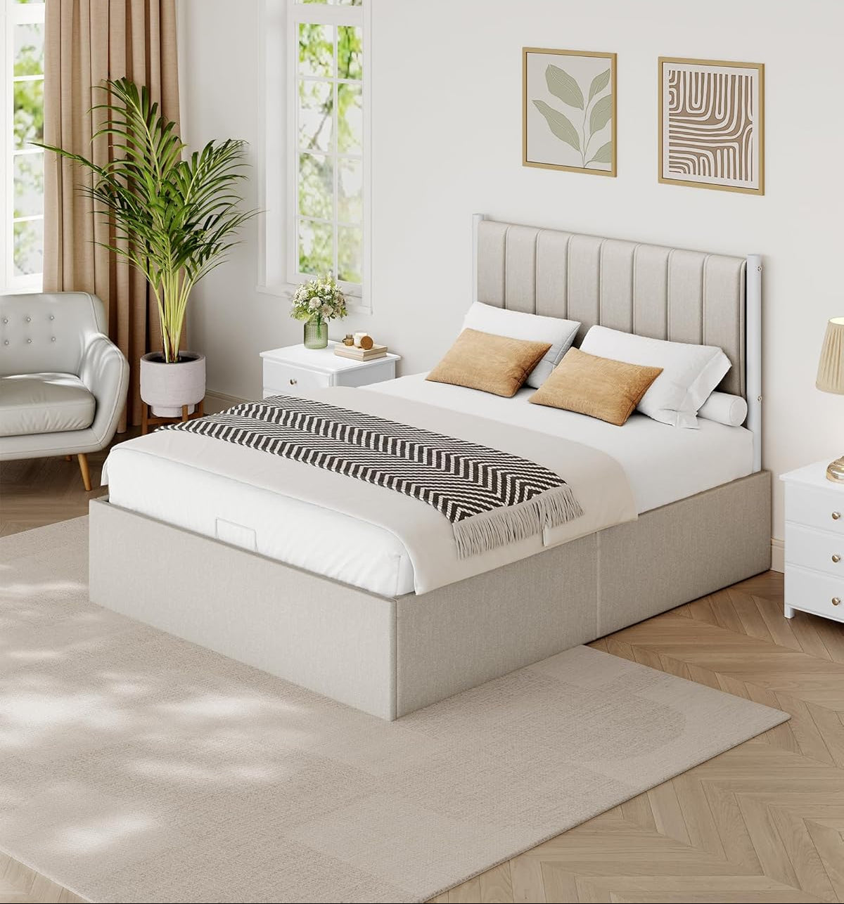 Σκελετός Διπλού Κρεβατιού με αποθηκευτικό Χώρο Κρεβάτι 160x200 εκ με Υδραυλικό σύστημα ανύψωσης RM-B615LH01