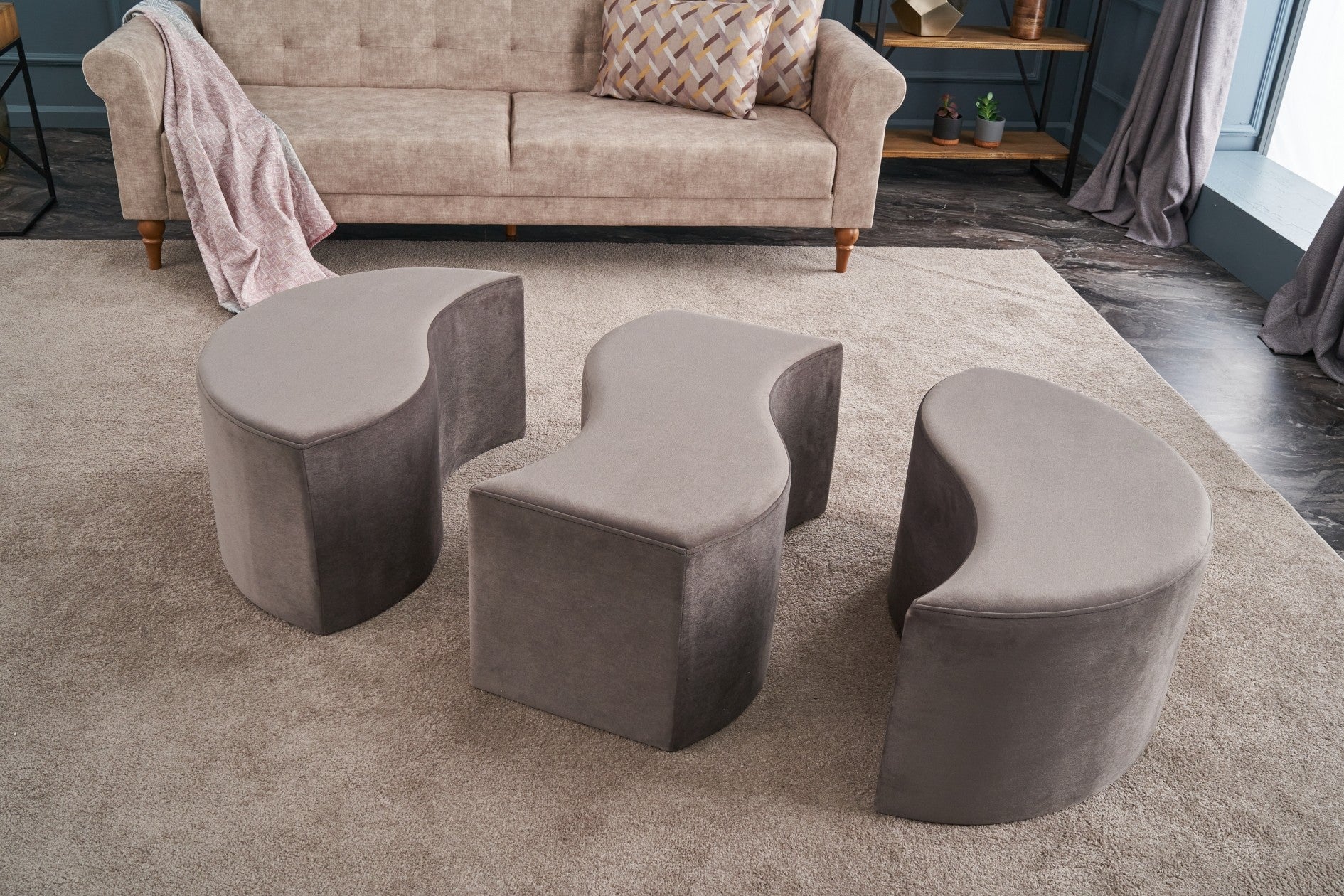 Μοντέρνο Βελούδινο Ταμπουρέ