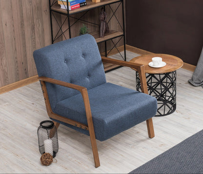 Ρουστίκ Πολυθρόνα Υφασμάτινη