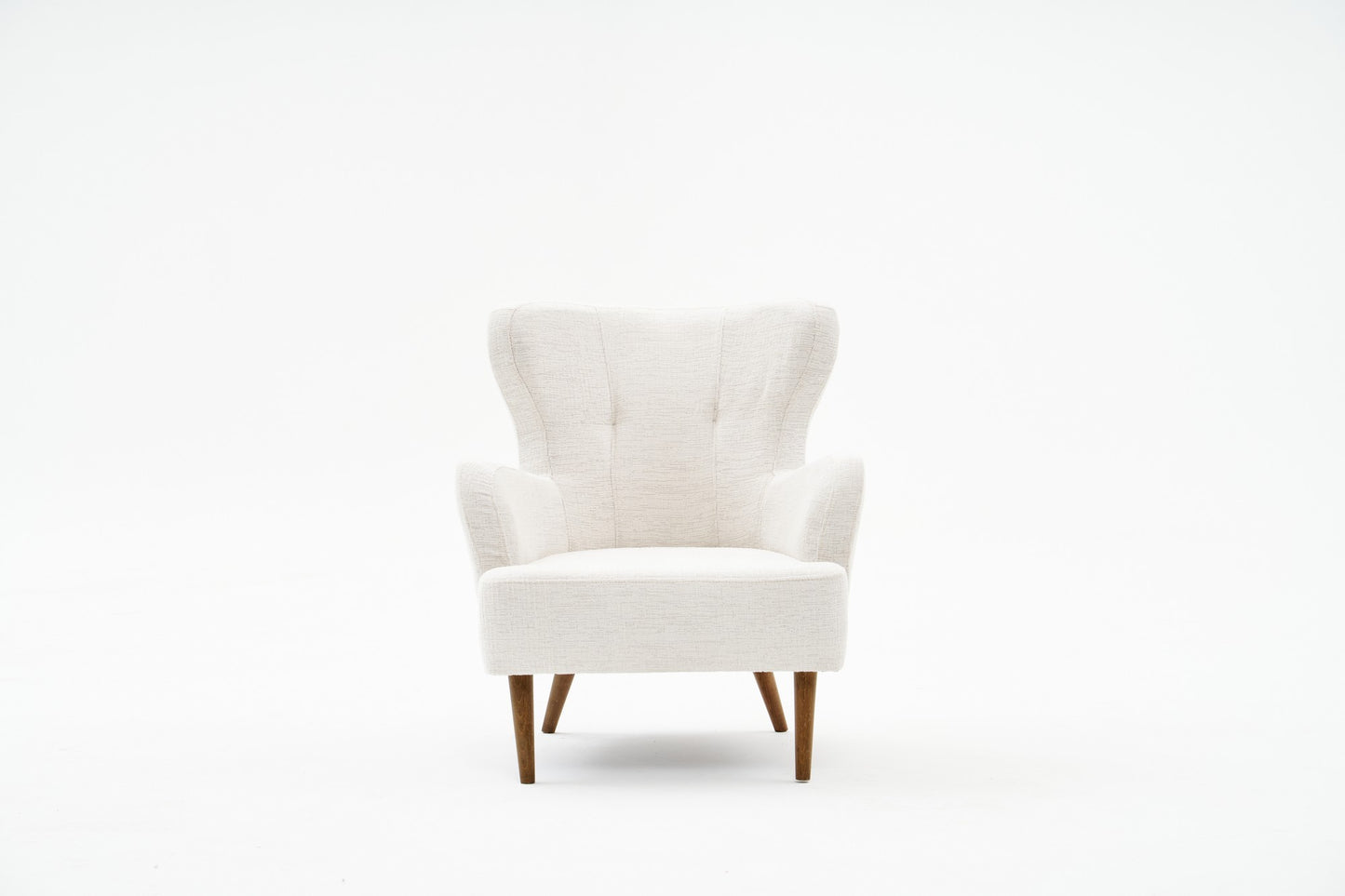 Άνετη Πολυθρόνα Υφασμάτινη Εύκολα Καθαριζόμενη Σενίλ Κρέμ 825BLC2368