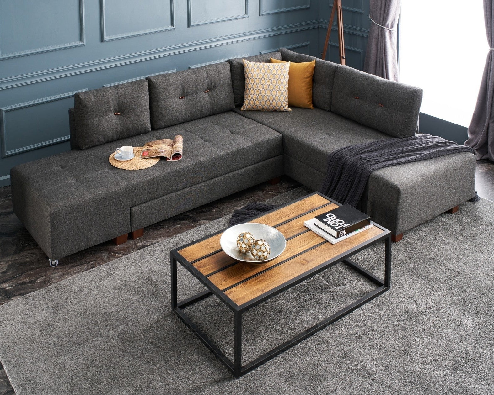 Γωνιακός Καναπές Πολυμορφικός