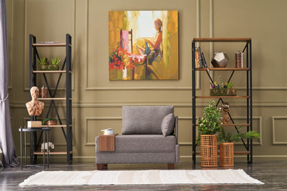 Καναπές Μονοθέσιος με Τραπεζάκι Δεξιά Διάφορα Χρώματα Πολυθρόνα 825BLC2665