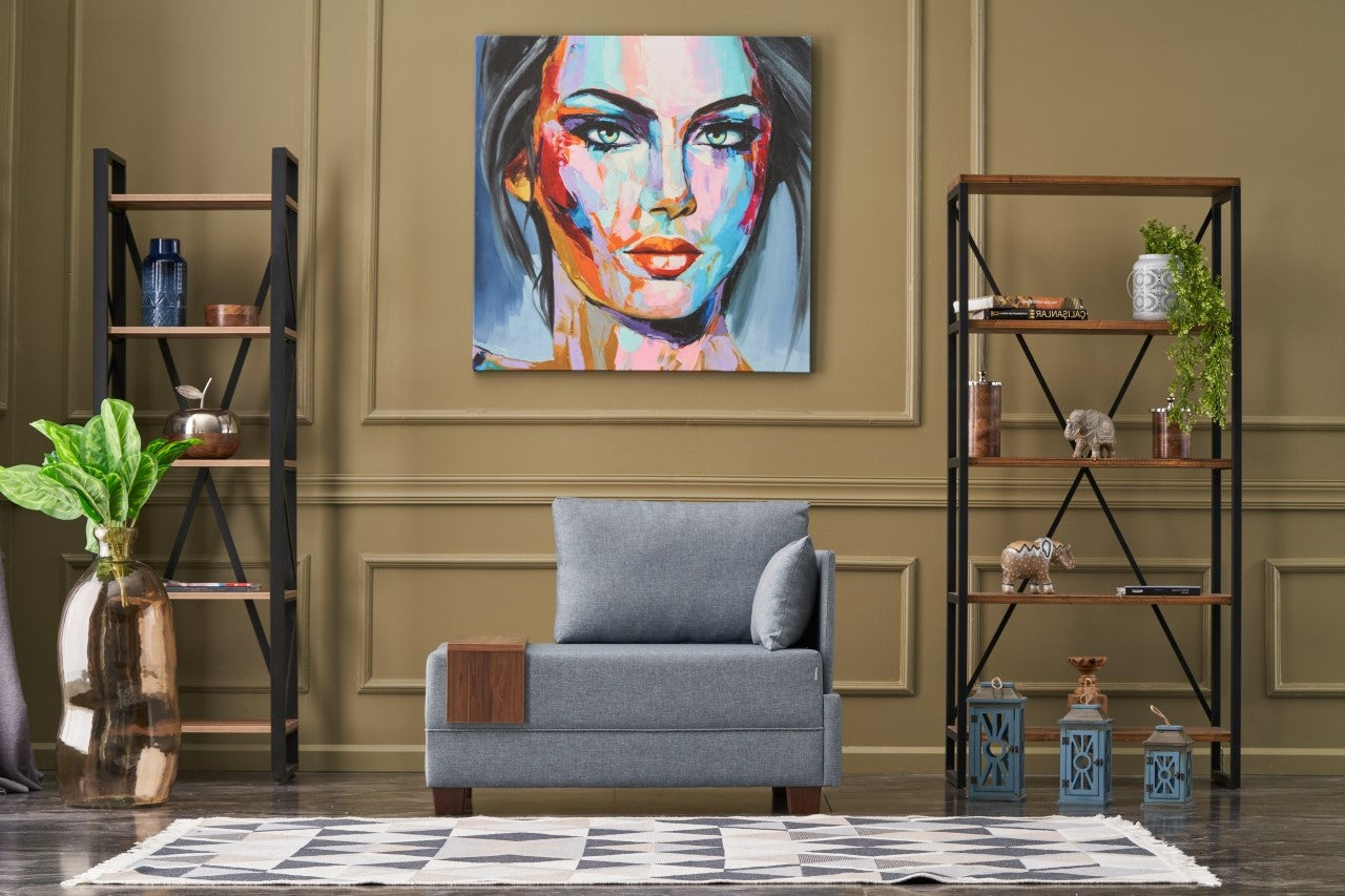 Καναπές Μονοθέσιος με Τραπεζάκι Δεξιά Διάφορα Χρώματα Πολυθρόνα 825BLC2665