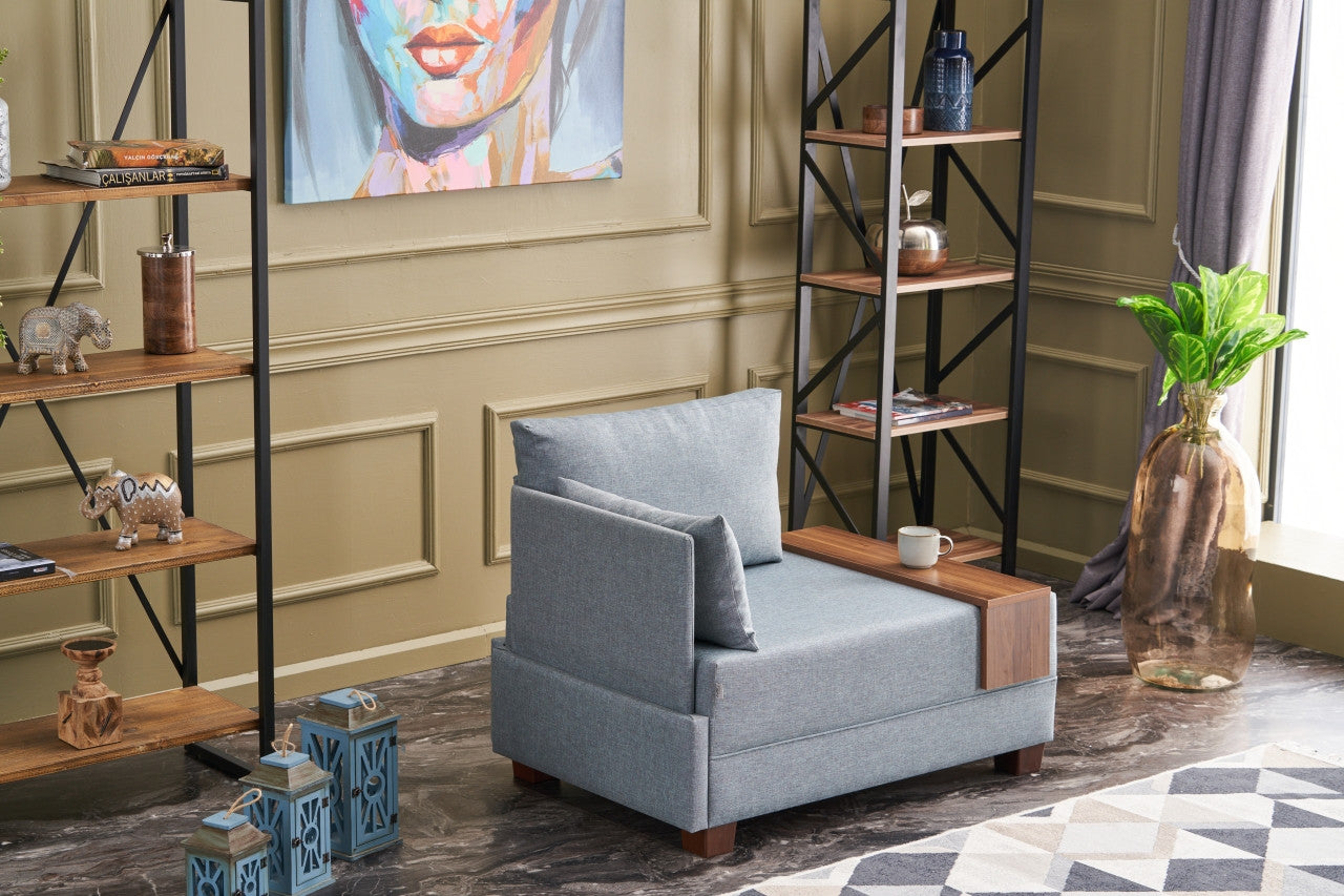 Καναπές Μονοθέσιος με Τραπεζάκι