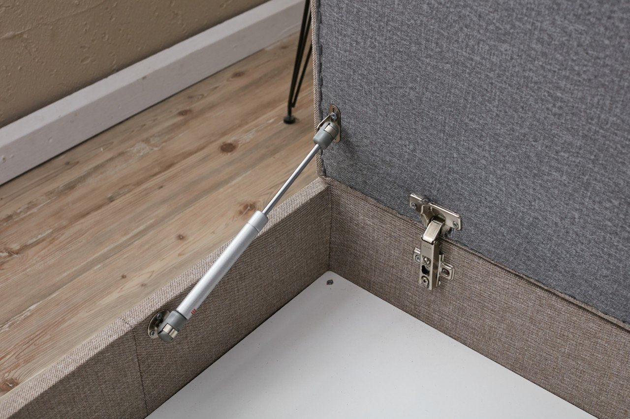 Γωνιακός Καναπές Πολυμορφικός με Πουφ Μπαούλο Υφασμάτινος Αλέκιαστος 825BLC2782