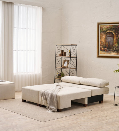 Σύγχρονος Καναπές Κρεβάτι Μετατροπής Πολυμορφικός Κρεμ Υφασμάτινος 825BLC4309