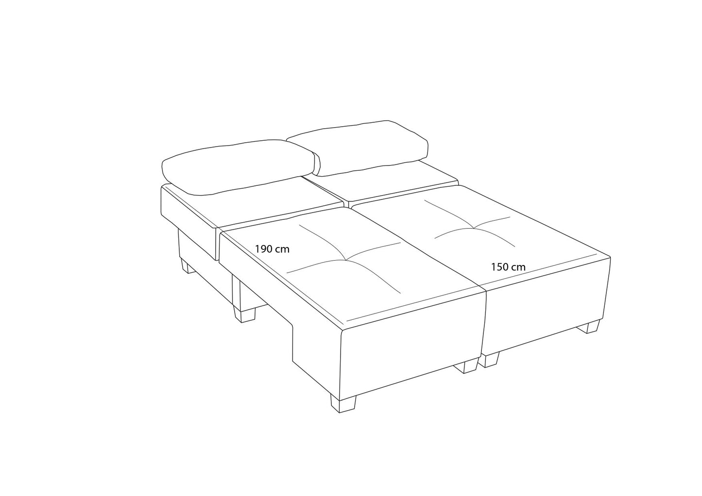 Σύγχρονος Καναπές Κρεβάτι Μετατροπής Πολυμορφικός Κρεμ Υφασμάτινος 825BLC4309