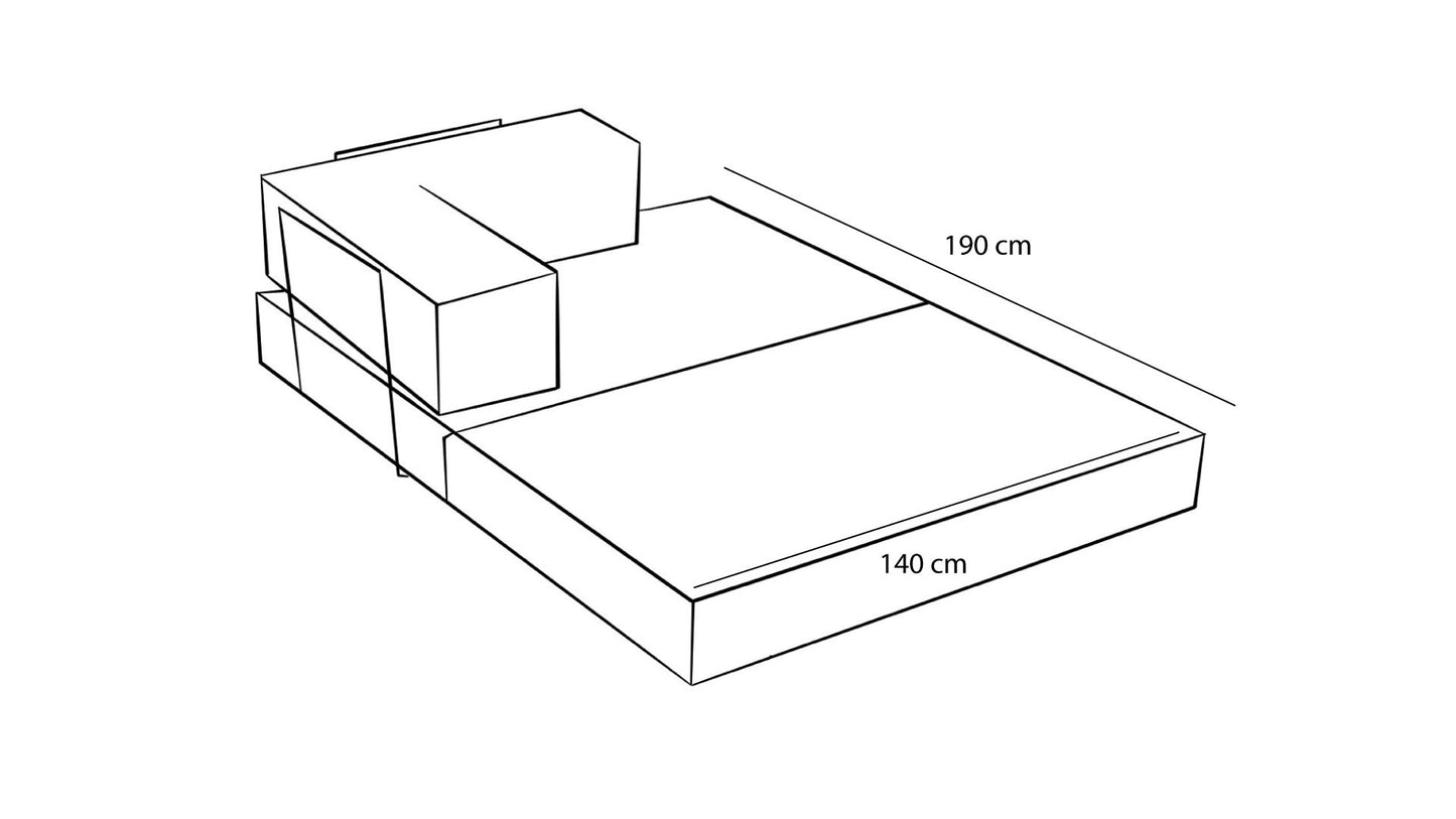 Γωνιακός Καναπές Κρεβάτι Πολυλειτουργικός Πορτοκαλί Ύφασμα Σενιλ 825BLC5234