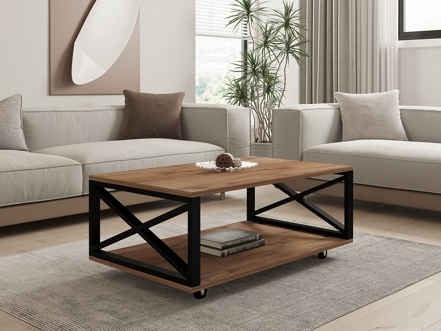 Τραπεζάκι Σαλονιού Πεύκο Atlantic 98 x 60 x 33,6 εκ GR835PUQ2835
