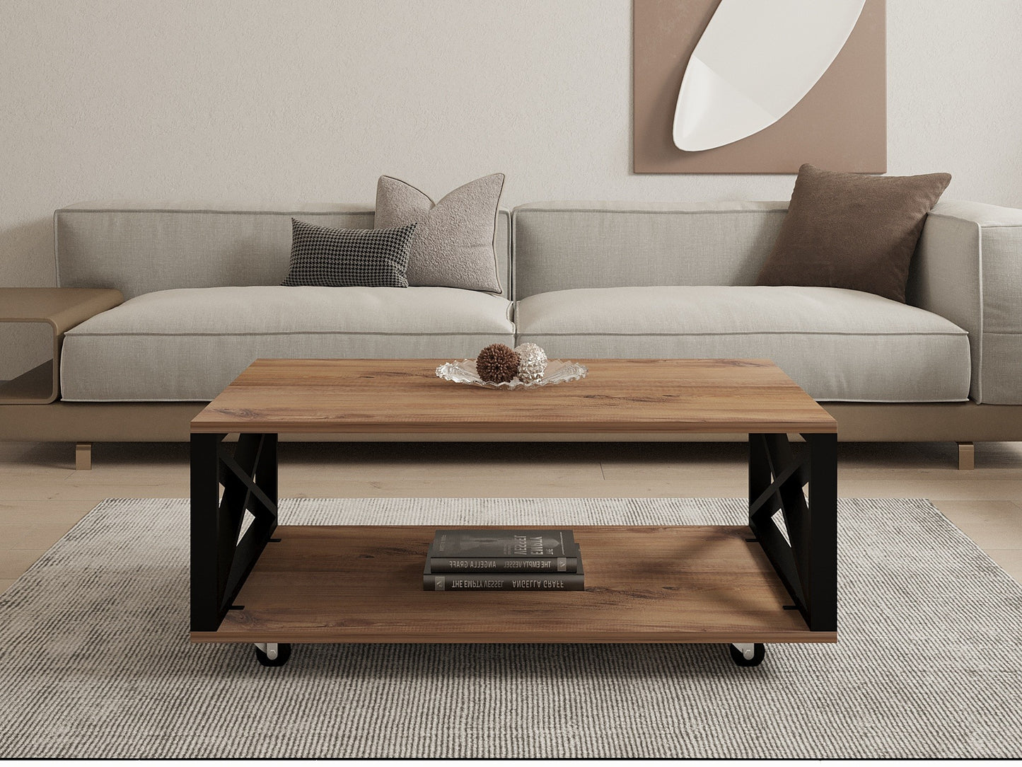 Τραπεζάκι Σαλονιού Πεύκο Atlantic 98 x 60 x 33,6 εκ GR835PUQ2835