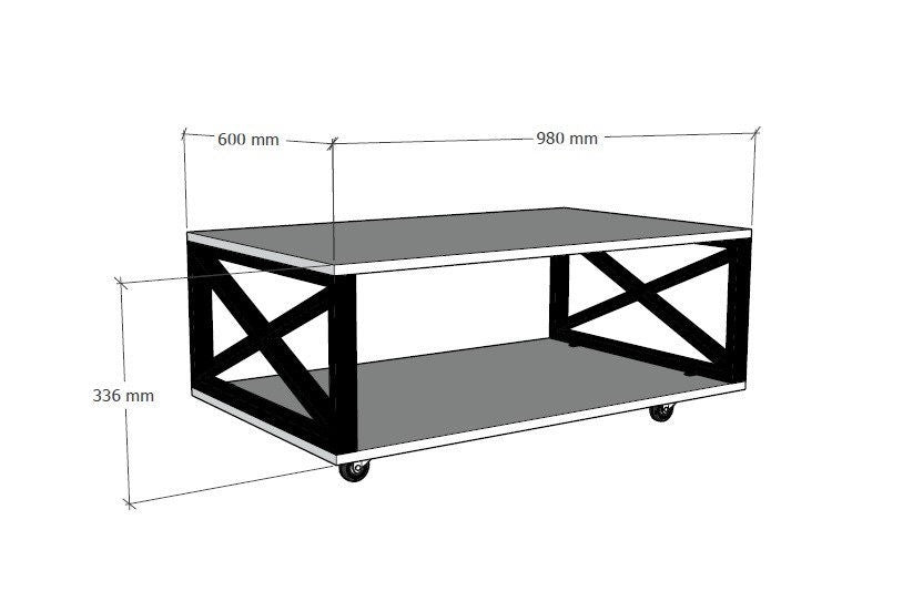 Τραπεζάκι Σαλονιού Πεύκο Atlantic 98 x 60 x 33,6 εκ GR835PUQ2835