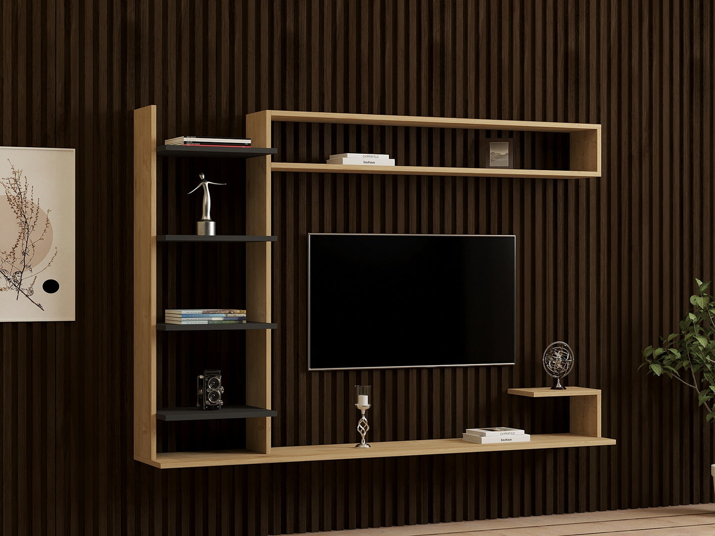 Έπιπλο Τηλεόρασης TV Βάση Σύνθεση Sapphire Ανθρακί | 835PUQ3063