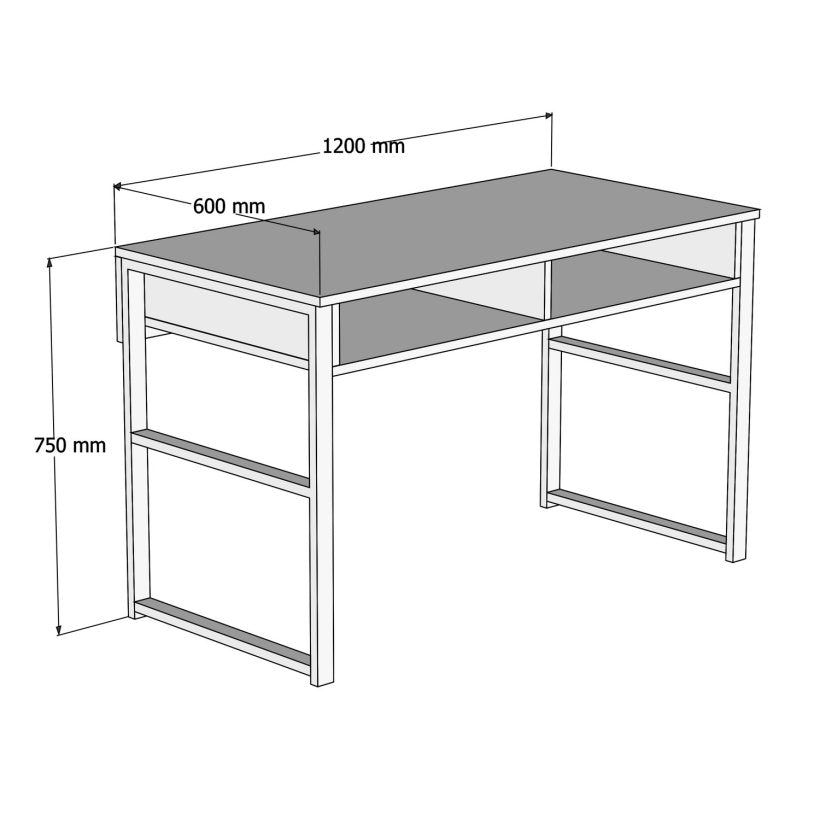 Γραφείο 120x60x75 εκ. Λευκό 835PUQ3818