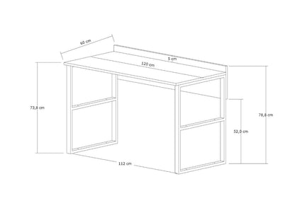 Γραφείο 112x60x78,8 εκ. Καρυδί / Μαύρο 835PUQ3831