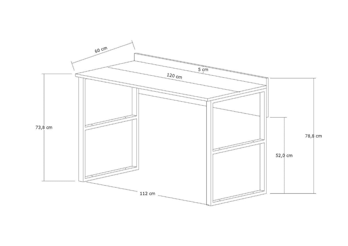 Γραφείο 112x60x78,8 εκ. Ζαφειρί / Μαύρο 835PUQ3832