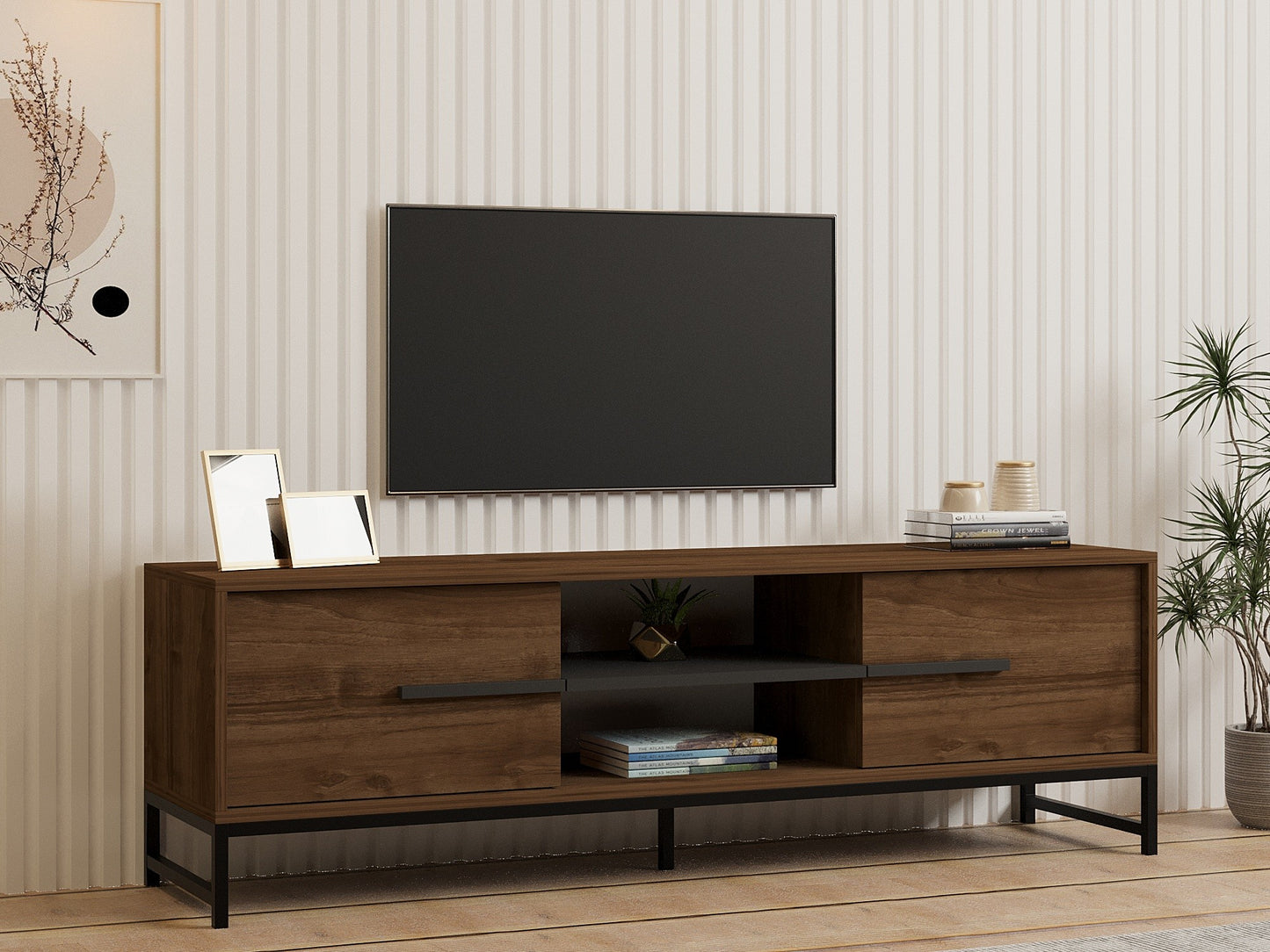 Έπιπλο Τηλεόρασης TV Βάση Σύνθεση Καρυδί | 835PUQ4495