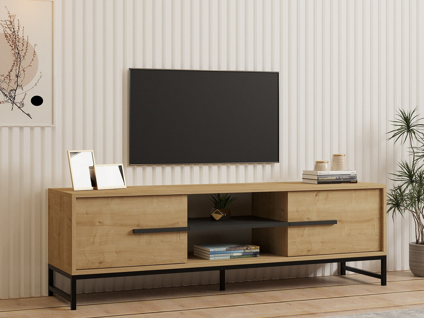 Έπιπλο Τηλεόρασης TV Βάση Σύνθεση Sapphire Δρυς | 835PUQ4496