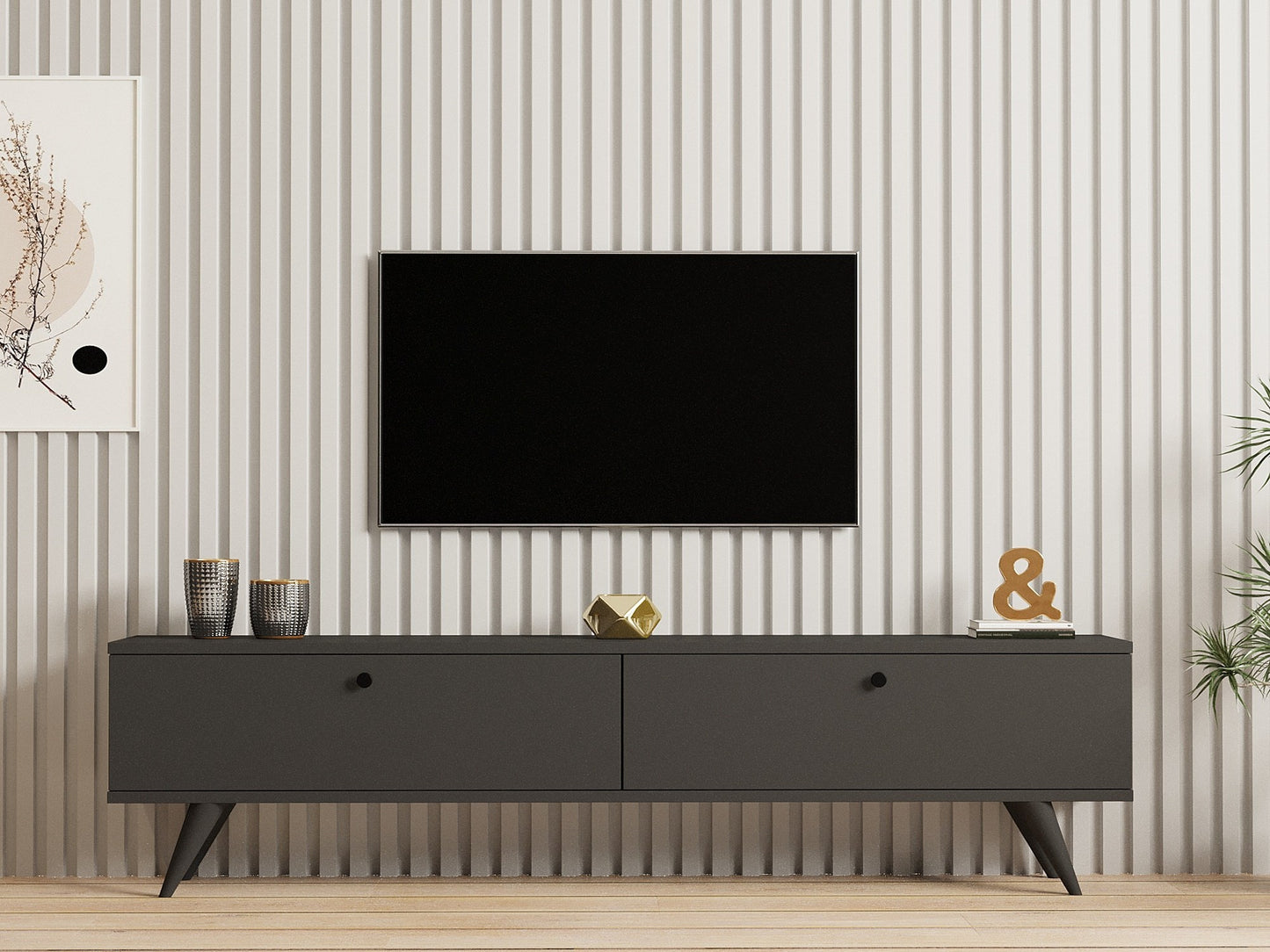Έπιπλο Τηλεόρασης TV Βάση Σύνθεση Ανθρακί | 835PUQ4532