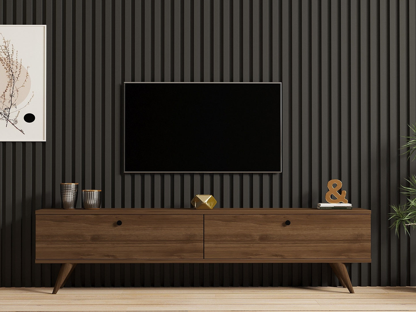 Έπιπλο Τηλεόρασης TV Βάση Σύνθεση Καρυδί | 835PUQ4533