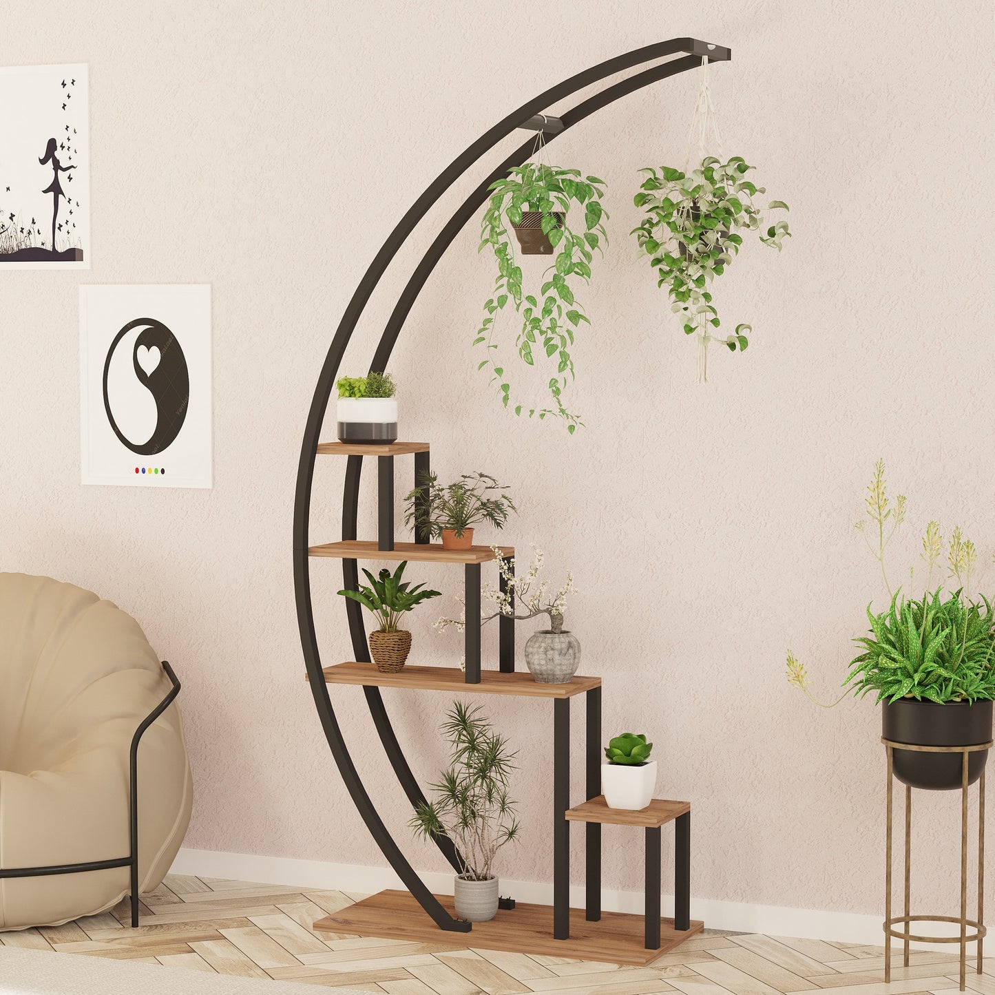 Βιβλιοθήκη 85 × 35 × 180 εκ. Atlantic Pine Μαύρο GR835PUQ5015