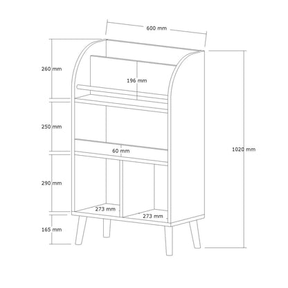 Βιβλιοθήκη 60 × 30 × 102 εκ. Sapphire Δρυς GR835PUQ5320