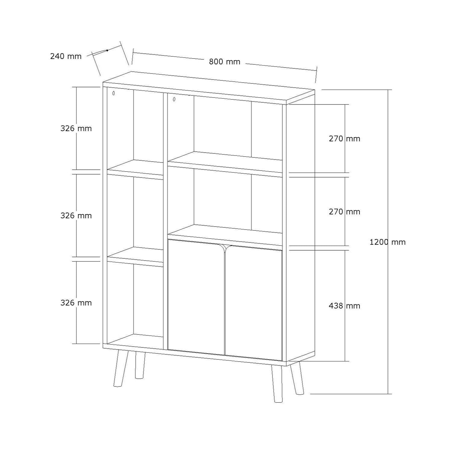 Βιβλιοθήκη 25 × 50 × 48,6 εκ. Λευκό GR835PUQ5321
