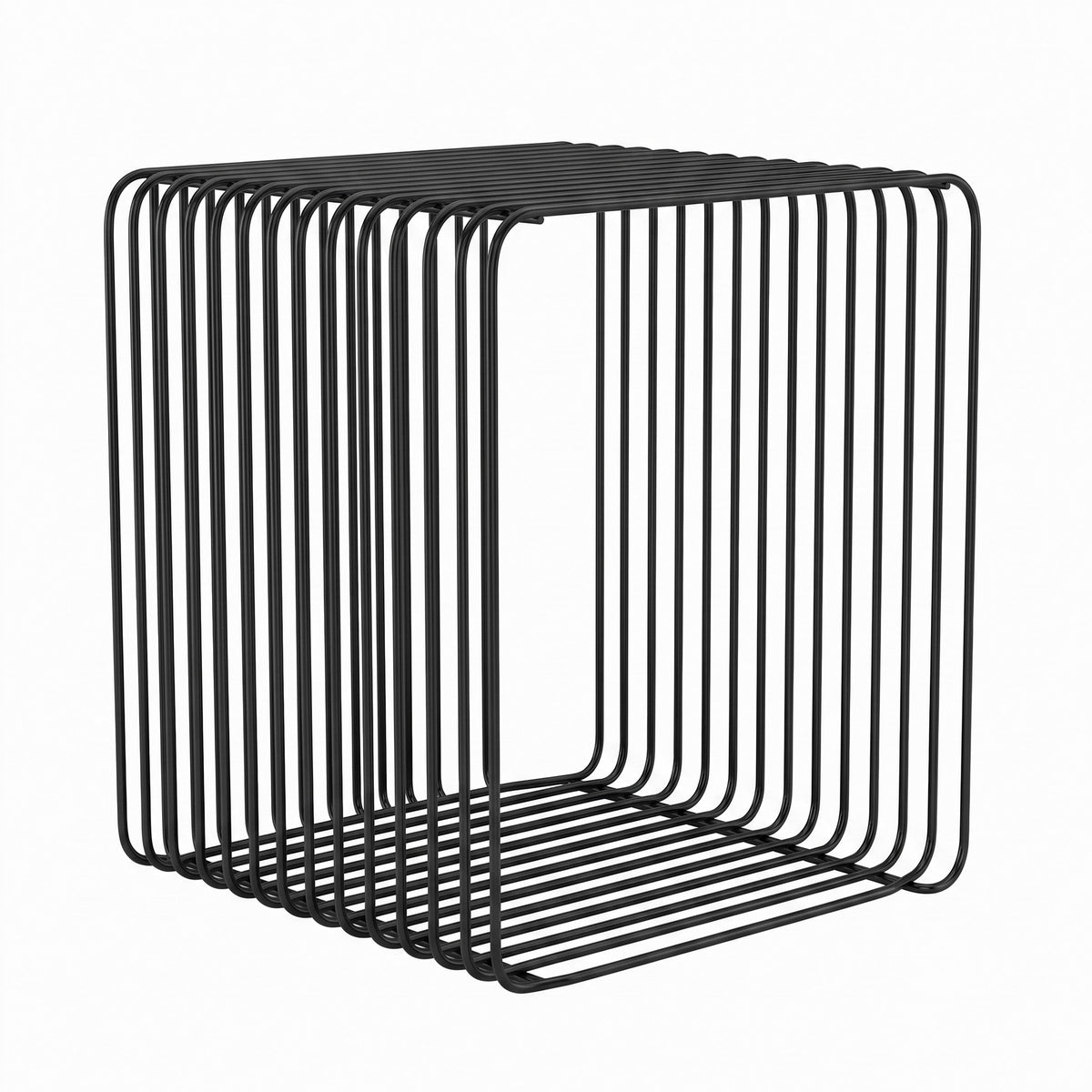 Μοντέρνο Κομοδίνο Μεταλλικό Μαύρο 35x35x35 εκ 835PUQ6455