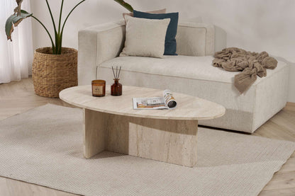 Τραπεζάκι Σαλονιού Travertine 120 x 65 x 40 εκ GR838NRD1101