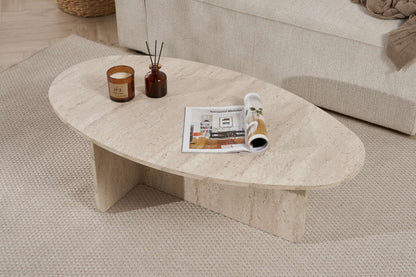 Τραπεζάκι Σαλονιού Travertine 120 x 65 x 40 εκ GR838NRD1101