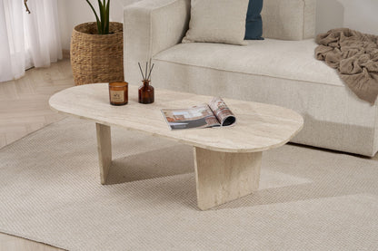 Τραπεζάκι Σαλονιού Travertine 130 x 65 x 40 εκ GR838NRD1106