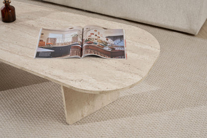 Τραπεζάκι Σαλονιού Travertine 130 x 65 x 40 εκ GR838NRD1106