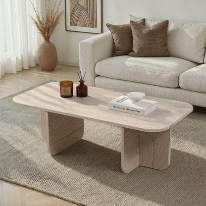 Τραπεζάκι Σαλονιού Travertine 120 x 60 x 41 εκ GR838NRD1118
