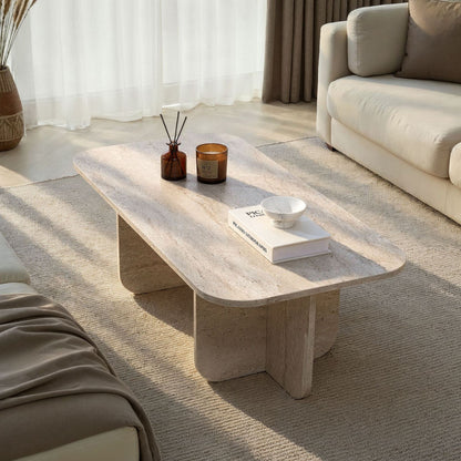 Τραπεζάκι Σαλονιού Travertine 120 x 60 x 41 εκ GR838NRD1118