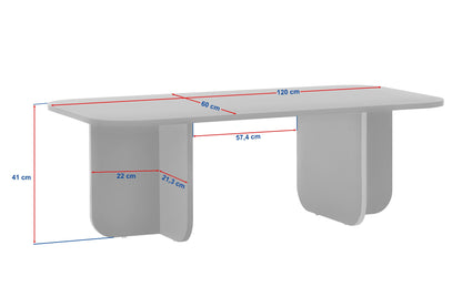 Κεντρικό Τραπεζάκι Σαλονιού Καθιστικού σε Απόχρωση Δρυς 120x60 838NRD1121