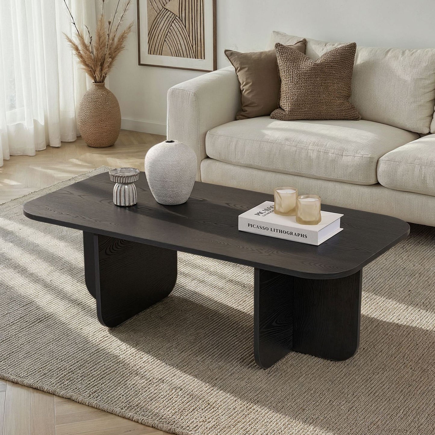 Τραπεζάκι Σαλονιού Wood Μαύρο 120 x 60 x 41 εκ GR838NRD1122