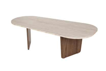 Τραπεζάκι Σαλονιού Travertine - Καρυδί 130 x 65 x 40 εκ GR838NRD1123