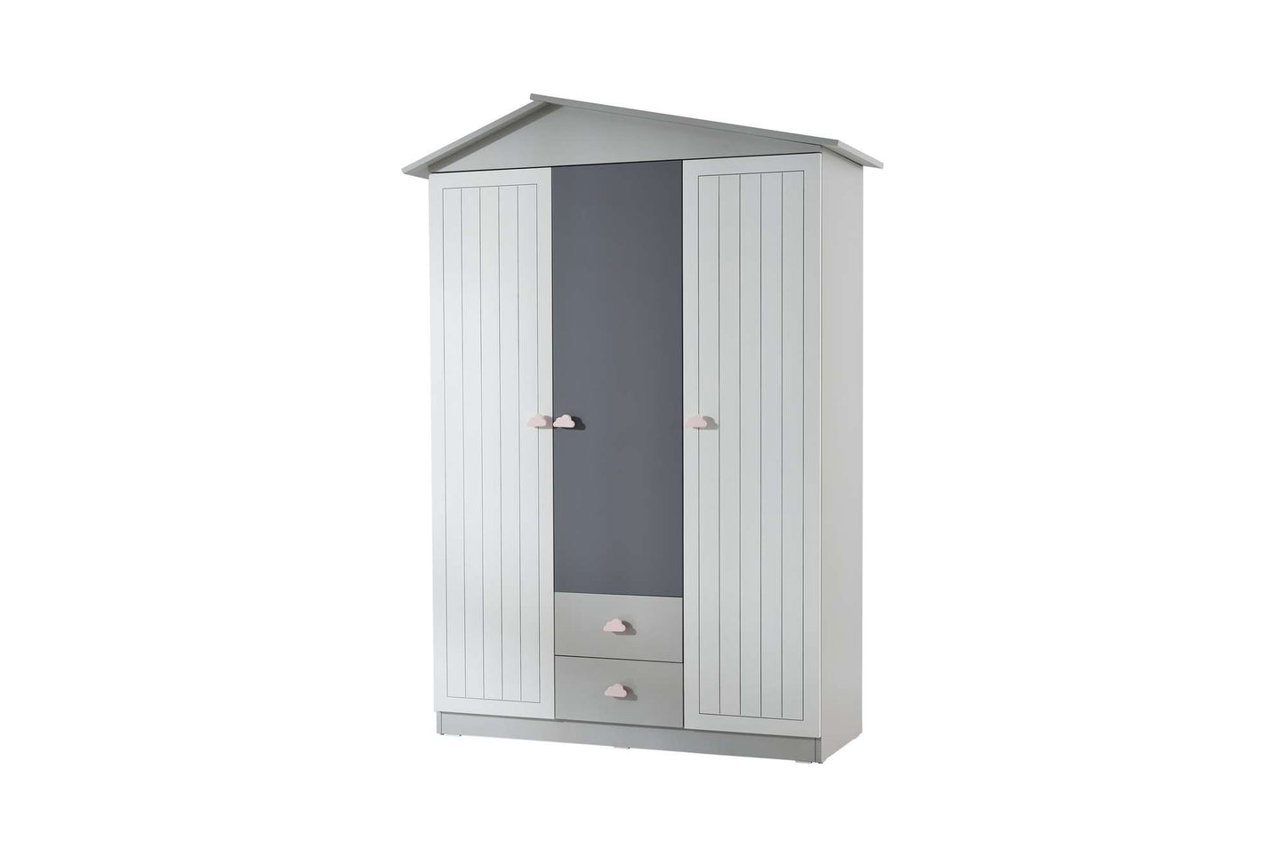 Ντουλάπα 130x204x57 εκ Γκρι 842PRB1102