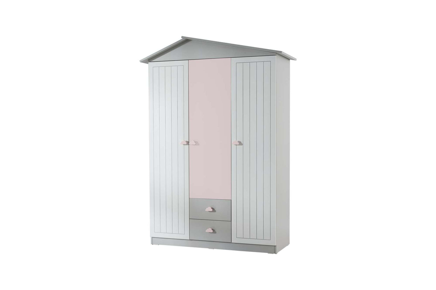Ντουλάπα 130x204x57 εκ Pink Grey 842PRB1108
