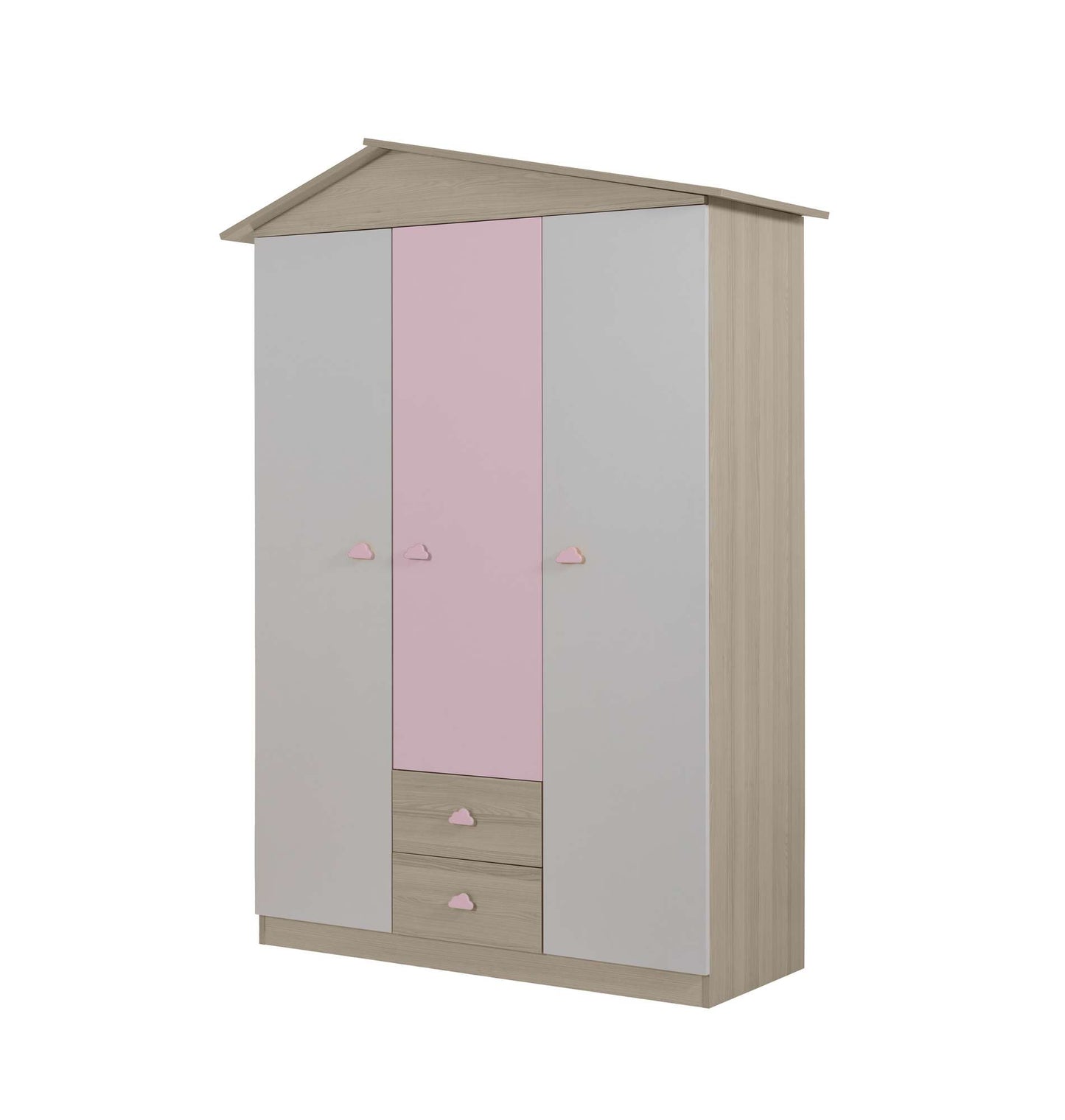 Ντουλάπα 130x204x57 εκ Pink 842PRB1113