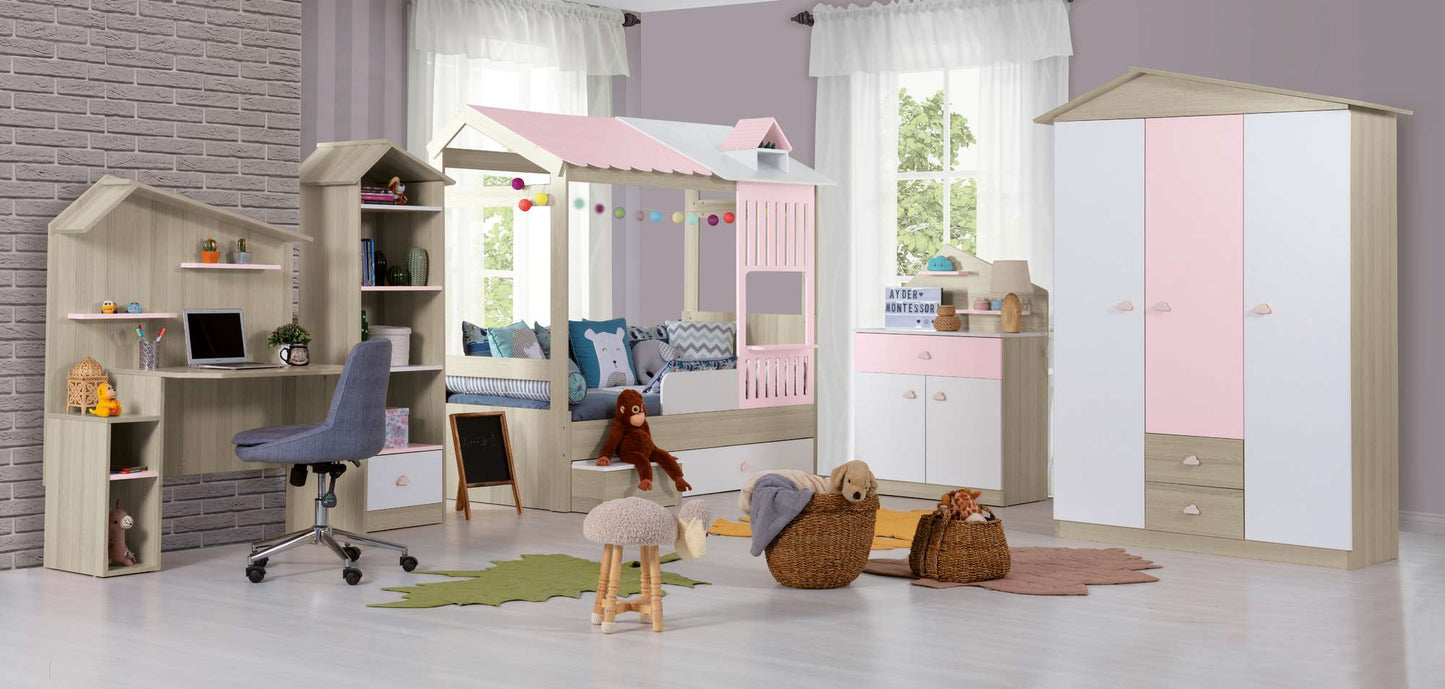 Ντουλάπα 130x204x57 εκ Pink 842PRB1113