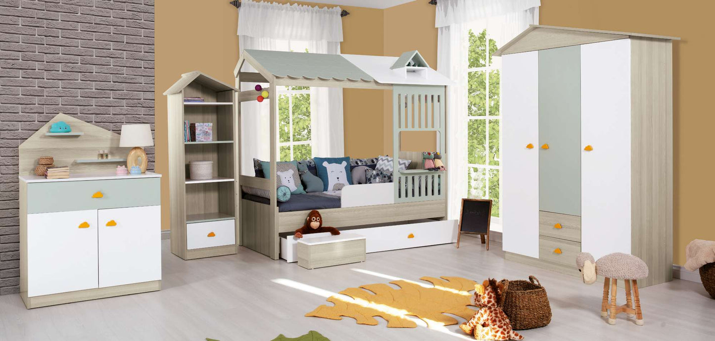 Ντουλάπα 130x204x57 εκ Green 842PRB1118