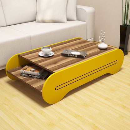 Τραπεζάκι Σαλονιού Καρυδί - Yellow 120 x 63,6 x 30 εκ GR845HCT2807