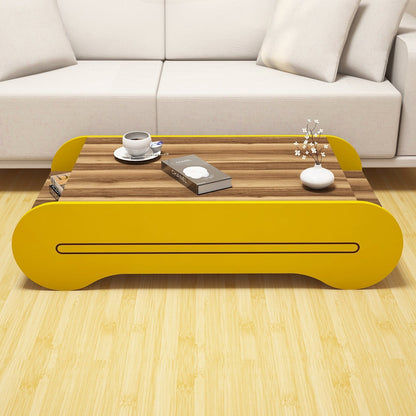 Τραπεζάκι Σαλονιού Καρυδί - Yellow 120 x 63,6 x 30 εκ GR845HCT2807