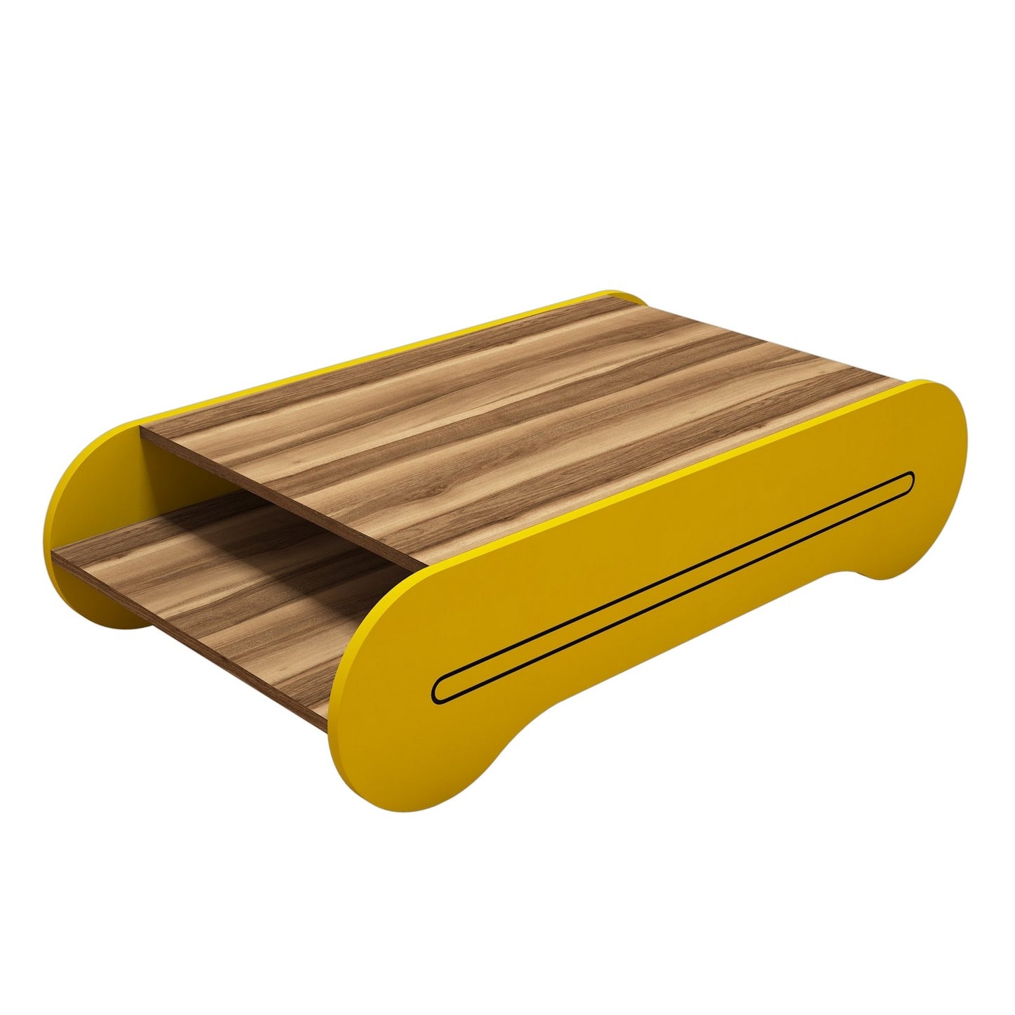 Τραπεζάκι Σαλονιού Καρυδί - Yellow 120 x 63,6 x 30 εκ GR845HCT2807