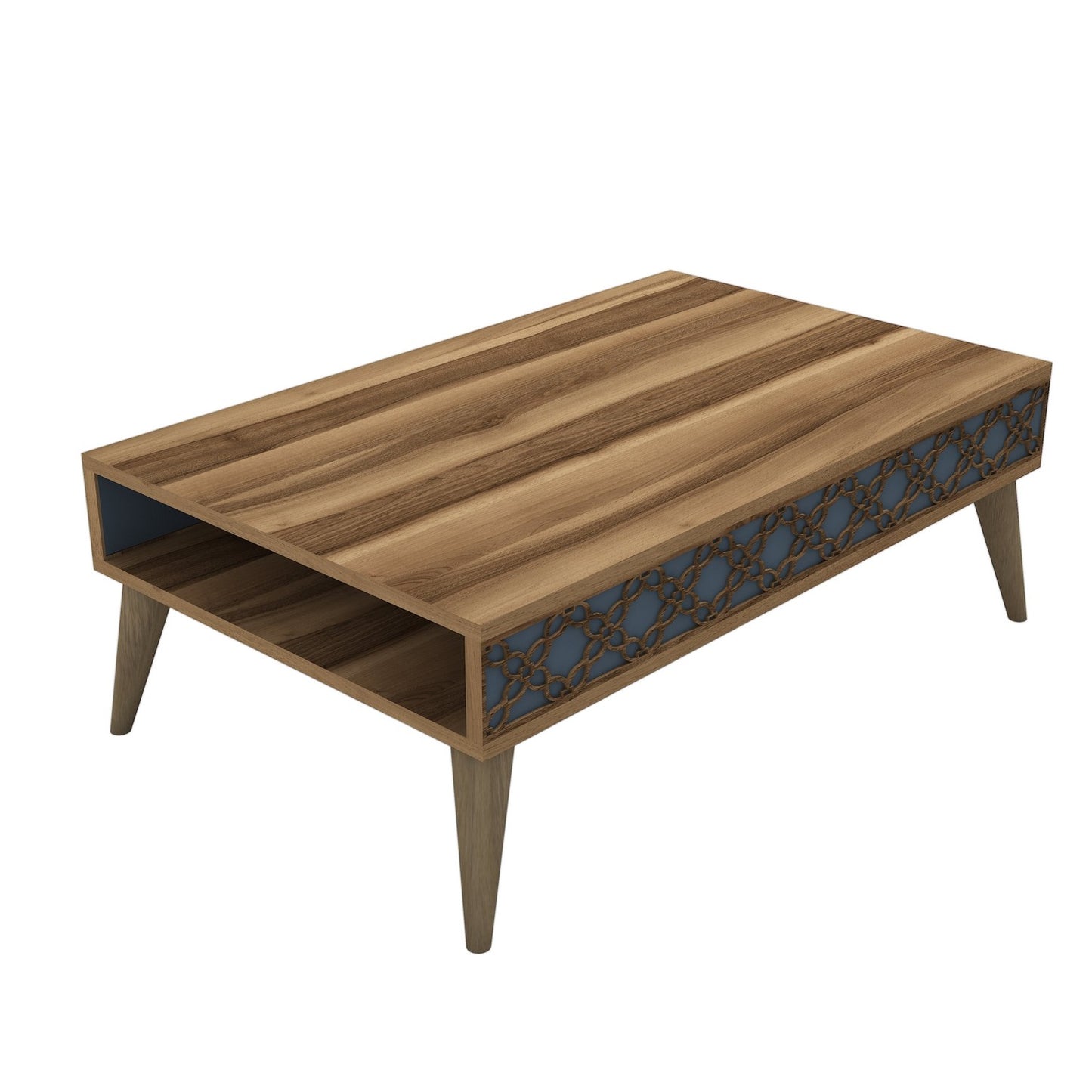 Τραπεζάκι Σαλονιού Καρυδί - Chalcedony 105 x 60 x 36,6 εκ GR845HCT2811